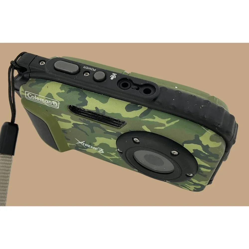 Coleman Xtreme3 Waterproof Digital Camera 720P HD Camo Battery SD Card